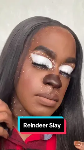 This Reindeer is ready to Sleigh 😜 ##mua##reindeer##christmasglam##fyp##fyp##makeuptranaformation##crayoncutie##muatransition