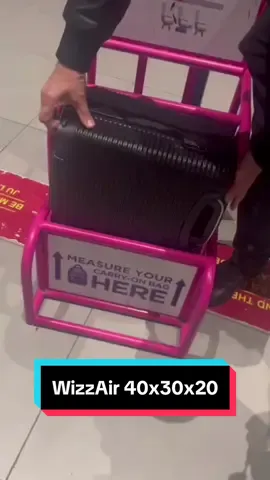 WizzAir Luggage 40x30x20  #wizzair #carryon #travel #✈️  #new  #macedonia #skopje 