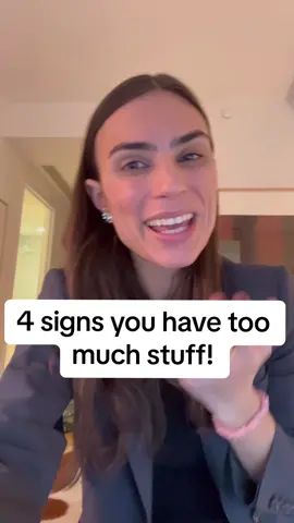 Signs you have too much stuff! #fyp #hometips #declutter #clutterfree #homeorganization #tidy