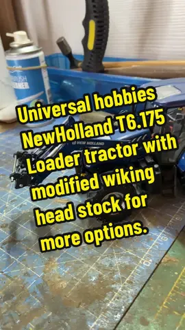 So i took the standard universal hobbies blue power T6.175 with loader. Bined off the sheer bucket it comes with and fitted a wiking head stock, now given me more options. #132 #model #models #tractor #tractors #newholland #loader #universalhobbies #hobby #foryoupage #fyp #agri #agriculture #agrimodels #agrimodelspitman #wiking 