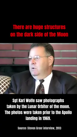 While working at a NSA facilty, Sgt Karl Wolfe saw pictures taken by the Lunar Orbiter, prior to the Apollo landing in 1969. #fyp #ufo #stevengreer #ufoキャッチャー #uap #moon 