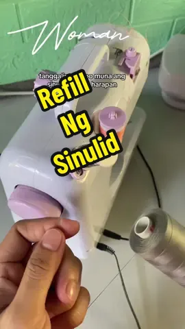 Refill ng sinulid #sewing #sewingmachine #portablesewingmachine #sewingtutorial 