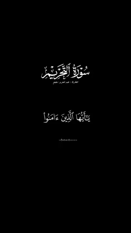 يا إيها الذين آمنوا قوا انفسكم واهليكم نارا #سورة_التحريم #عبد_العزيز_سحيم آية (6)  #تلاوة_خاشعة #كرومات_قرآنیة #كرومات_ايات_قرانية #شاشة_سوداء #black_screen @🍁كرومات قرآن|Quran🍁 