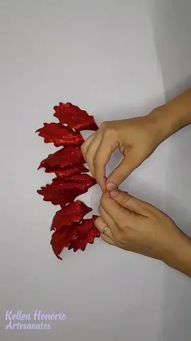 COMO FAZER FLOR DE NATAL#decoração #fyp #foryou #fy #natal #artesanato #artesanatonotiktok 