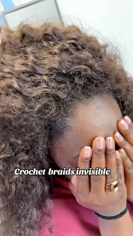 Crochet braids invisible #crochetbraids #pourtoi #crochetbraidstyles #coiffureafro #hairtransformation #crochetbraidshair #deeptwistcrochet 