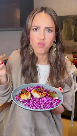 The yummiest rice paper #dumplings 🥟 Trust, you won’t regret making these 😋 Inspired by @Maxine Sharf - pasting her original #Recipe below! #Delicious #DumplingRecipe #FridayVibes  💫 For the Dumpling Filling: • 1 lb. Ground Chicken (96% lean, not fat free) • 1/2 Cup Red Cabbage, diced small • 2 Tbsp Ginger, minced • 3 Scallions, sliced - 8 oz. • Peeled and Deveined Shrimp, diced • 1/2 Cup Carrot, diced small • 2 Cloves Garlic, minced • 3 Tbsp Cilantro, minced • 2 Tbsp Soy Sauce • 2 Tbsp Sesame Oil • 1+1/2 tsp Kosher Salt • 1/2 tsp Pepper • 1 Egg  💫 For the Dumplings: • 18-20 Sheets Rice Paper • 1-2 Tbsp Avocado Oil  💫 For the Sauce: • 1 Tbsp Cilantro, minced • 1 Tbsp Carrot, minced • 2 Limes, juice • 2 Tbsp Fish Sauce  🌱 Vegan Modification: Sub in 1+1/2 Ib. firm tofu for chicken and shrimp (squeeze out moisture and then crumble it with your hands); replace fish sauce with soy sauce in the sauce 1️⃣ Mix together the ingredients for the dumpling filling and set aside 2️⃣ Fill up a large bowl with water and place two damp paper towels on a cutting board; soak the rice paper wrapper in water for ~10 seconds (don't leave it in too long be it will continue to soften as you work) and place on the paper towel 3️⃣ Cut rice paper with a knife down the middle; break the rice paper in two and put 1 Tbsp filling in the middle of each piece 4️⃣ Fold the sides over to filling (it will create a triangle shape) then flip the dumpling over and fold the excess rice paper onto the other side; place dumplings directly into the pan drizzled with avocado oil 5️⃣ Once the pan is full, cook over medium heat for ~ 7 mins on the first side and ~3-4 mins second side until outside is golden brown and inside is cooked through (165F or higher) 6️⃣ Mix together the ingredients for the sauce and enjoy!