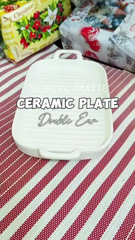 Kahit simple ang handa, pag ganito naman kaganda ang serving plate mo. Merry pa din ang xmas✨☺️ #servingplate #nordicstyle  #ceramicplate #doubleear #aesthetic #minimalist #plates #matte #fyp 