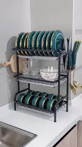 GSlife 2/3Tier Dish Drainer black gold dish drying rack ✨ good quality 💯 FREE SHIPPING #dishdryingrack #dryingrack#buynow #visitmytiktokshopguys😊🛒 #fyp #fypシ #foryoupage #dishdrainerrack 