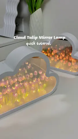 308 to 358 pesos only + free shipping! Cloud  Tulip Mirror Lamp quick tutorial! #fyp #tulipmirrorlamp #tuliplamp #cloudtuliplamp #trend #foryou #DIY 