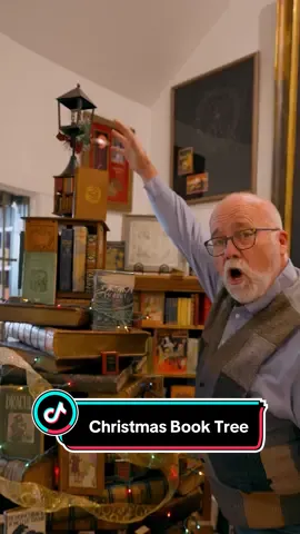 Our “$1M Christmas Book Tree”.  #BookTok #christmastree #christmas #moonsrarebooks 