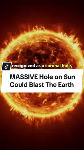 There was a massive explosion that left a hole in the sun