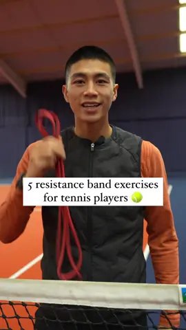 5 resisrance band exercises ✅ #tennis #Fitness #resistancebands 