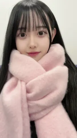 マフラー可愛い？🎀 ベビーピンクのマフラー❤︎ #東京ウィンターセッション 