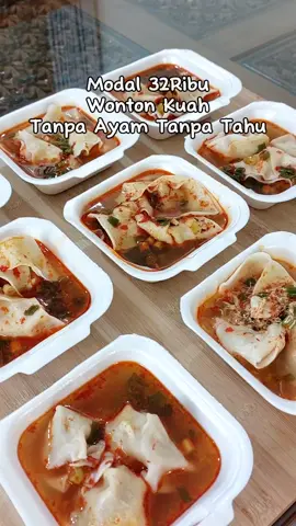 wonton kuah seblak... 1 resep modalnya cuma 32ribu hasil 65pcs... 1 resep jadi 2 varian rasa... #dapurfany #wontonkuahseblak 