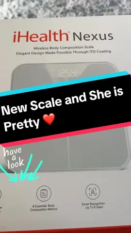 Time for a new scale and she is so pretty!  Love that this has multiple user options ❤️ I am in love!  Links to health apps to integrate all of your data!  #ihealth #ihealthnexus #smartscales #tiktokshop #tiktokshopholidaydeals 