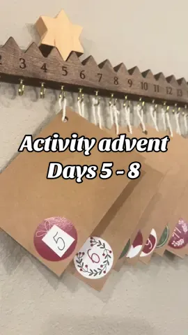 No voiceover this time because im sick and ive lost my voice. Here are days 5-8 of our activity advent calendar. Ive gotten some questions about the calendar. Ill post another video here soon sharing all the info! 