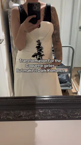 A lot of the projects I show on here are hundreds of hours but its amazing what you can also flip in a few days! 🎀🖤 #cosplayer #cosplays #cosplay #coquette #darkromance #thriftflip #upcycledfashion 