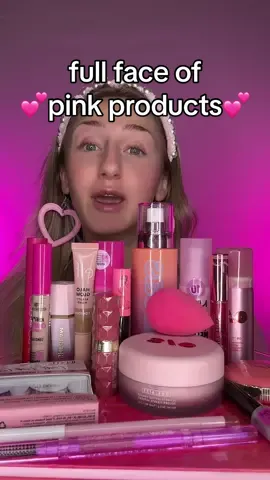 Replying to @ᴄʜᴀʀʟᴏᴛᴛᴇ doing a full face of makeup but ONLY using products with pink packaging! (redo)💕💗💖💞💓🌸🌺🎀🩷👛 #makeupchallenge #beautychallenge #makeuptutorial  