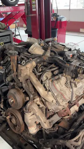 Starting to restore this LB7 Duramax. Here’s how it looks now, and just watch as we’ll shortly show the finished product #duramax #autorepair #carrepair #autoshop #enginebuilding 