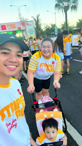 Our first FunRun as a Fam and definitely not the last 🏃‍♂️🏃‍♀️🏃🤪❤️ #fyp #fypシ゚viral #mcdostripesrun2023 #CapCut 