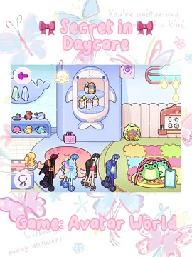 🎀 Secret in Daycare! 🍭 ( Cute Baby Clothes 💗💗 ) #AvatarWorld #xyzbca 