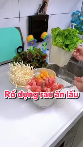 Rổ đựng rau ăn lẩu có chia ngăn, có rãnh thoát nước, xoay 360 độ #rodungrau #rodungraucu #rodungraulau #rodungrauanlau5ngan #rodungrauanlauthoatnuoc #giadungtienich 