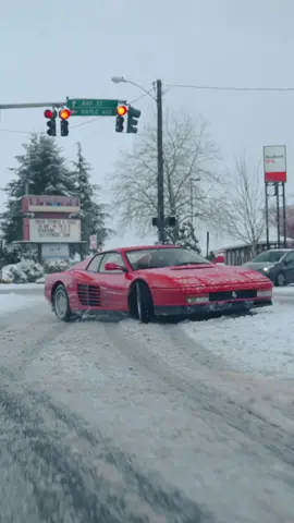 straight from the North Pole, Santa’s sleigh, Ferrari Edition @Woyshnis Media #ferrari #testarossa #christmas #santa #sleigh 