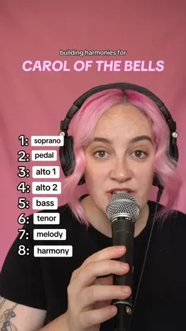 Harmony building Carol Of The Bells (just for fun) 💖 #harmonybuilding #carolofthebells #acapella #buildingharmony #acappella #harmony #christmascarols #christmas 