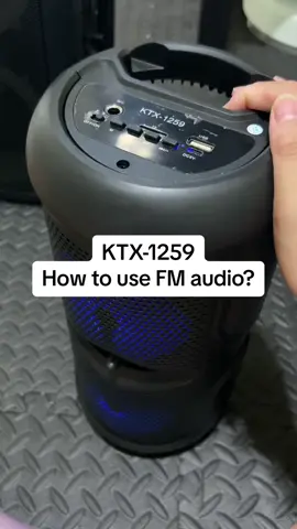 KTX-1259 how to use FM audio?#bluetoothmicrophonekaraoke #eatschristmas #speakerbluetooth #speakerbluetooth #portablespeaker #ktsspeaker #homektv #FM #1212tiktokshoppinglive #1212tiktokshopping 