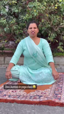 Desi auntie in yoga class 😂😂#funny #comedyclub #comedy #funnyvideos #trending  #viralvideos 