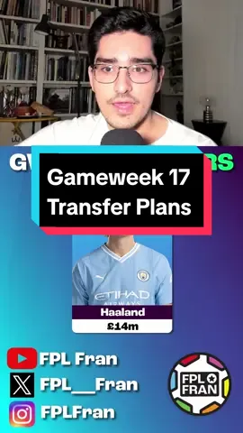 Gameweek 17 Transfer Plans FPL 23/24! Haaland Replacement? #fpltok #fpl #fantasypremierleague #fpltips #fplcommunity #fpltiktok 