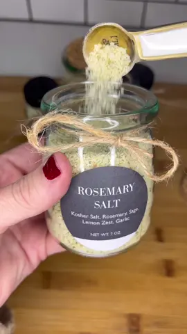 @thatdude_cancook Rosemary Salt is good on everything (maybe not everthing, but like almost) 1 1/2 cup Kosher Salt 12-14 sprigs Rosemary  4-6 sprigs Sage 3-4 cloves garlic  Zest of 1 lemon  Cook at 250 degrees for 30 minutes #homemadegifts #christmas #rosemarysalt 