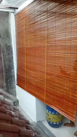 krey tirai outdoor bambu sawit plitur mempercantik tampilan rumah dan sebagai Aling Aling panas dan tampias hujan.