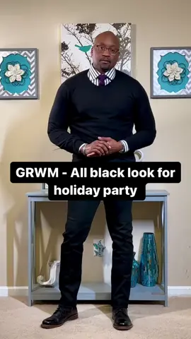 Holiday parties are coming over the next couple of weekends…what to wear?? Here’s an easy all black look that’s sharp and appropriate for a number of party dress codes. What do your think of this look? #derekgrownmanstyle #holidays  #allblack  #charlottenc #menswear #dapper #mensstyle #contentcreator 