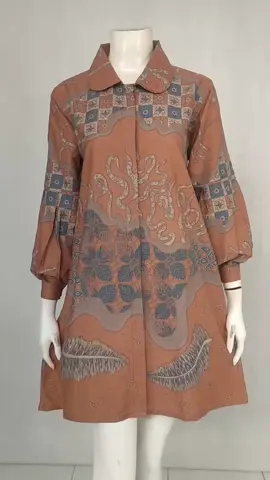 Tunik Wanita Batik Rinjani #wanita #teracota #warna #seragam #tunik #busuifriendly #fypシ 