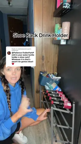 Replying to @mahalawestcoast easy way to store drinks in a small space #trailerlife #trailerliving #smallspaceliving #fyp #organize #viral #hack 