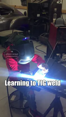 8 year old #tig #welder Throwback to December of 2017 with Jack #tigwelding #gtaw #welding #fabrication #fabricationlife #startemyoung #speedbumpgarage #cleftstrong #junkyardjack #rancherokid