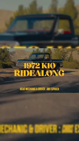 Wanna know what it’s like to drive this 1972 Chevrolet K/10? Take a ride with head mechanic Chris Esparza as he describes some of the characteristics of this fully restored classic Chevy truck. You can watch the full video at the link in bio! #chevrolettrucks #restomods 