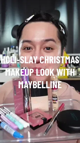 An easy Holi-slay Christmas makeup look with @Maybelline New York PH !! 🥰💖 #makeup #makeuptutorial #beauty #MaybellineHoliSlayPH #MaybellinePH 