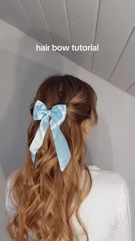 no need to buy a bow when you can make your own 🎀 #hairtok #hairdiy #bowtutorial #hairinspo #hairideas 