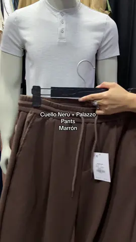 🫵🏻 Arma tu outfit super comfy: Cuello Nerú + Palazzo Pants  #bma #fyp #tshirt #pants #ropadehombre #mensfashion #perú #gamarra #tiendaderopa 