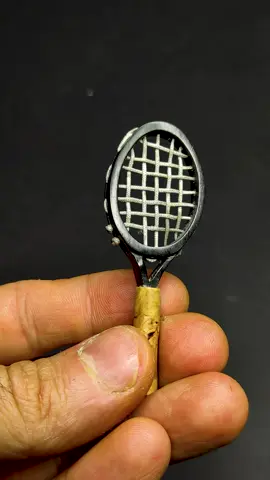 #woodcarving #tennis  #tennisplayer  #tennisracket  #miniaturetennisracket 