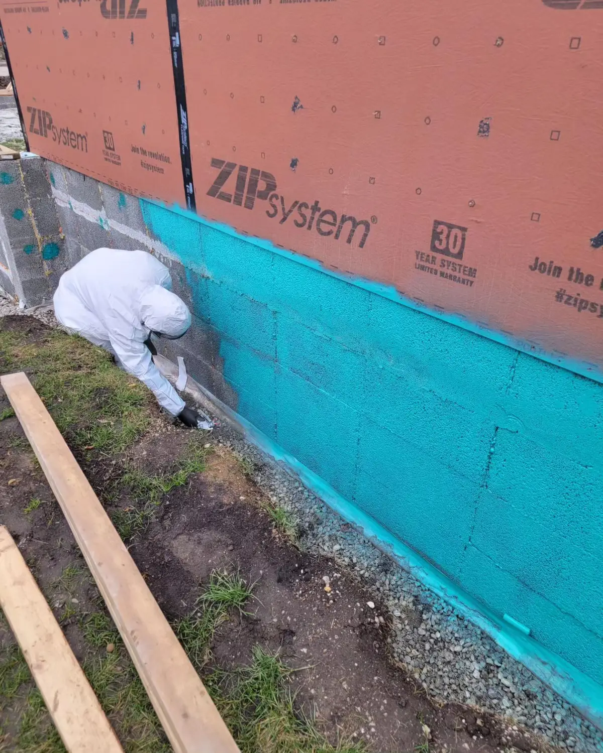 𝗣𝗿𝗼𝘁𝗲𝗰𝘁𝗶𝗻𝗴 𝘁𝗵𝗲 𝗶𝗻𝘃𝗲𝘀𝘁𝗺𝗲𝗻𝘁: We applied the Rub R Wall Aqua on the Perfect Block for our waterproofing. I'm quite impressed with the product. We sprayed in on and brought it all the way up to the sheeting. Once we coated it completely, we covered it with a layer of fanfold. The fanfold protected it during backfilling. It's nice having students that can run equipment and whose parents' who own equipment 😁👍 Thanks DJ!!! After that, we started a parge coating with concrete vinyl patch. The students are doing a great job finish this off 💪 #keepcraftalive #buildlearnteach #taylorvillehighschool #buildingtrades #tvillepride #kidsbuildhouses #prettygoodhouse #finehomebuilding #swallowhouse29  #youngnotlazy #supportthetrades #longliveourbuildings #buildbetter #studentbuilt #whatsinyourwalls #apprenticeshipisanobligation 