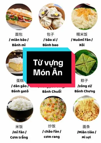 Bạn thích ăn món ăn nào? ☘️  #tiengtrung #LearnOnTikTok #họctiengtrung #hoctitithu #xuhuong2023 