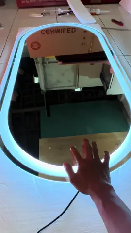 Cermin Lampu LED Sensor Sentuh Touchscreen #cermin #cerminhias #cerminled #cerminbulat  