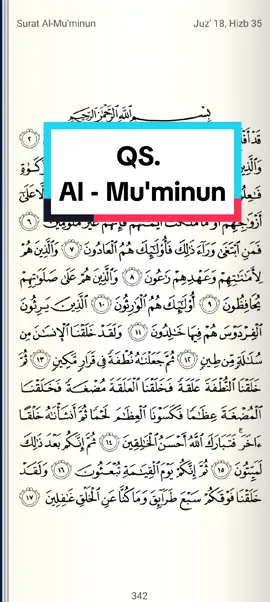 Qs. Al- Mu'minun #murottalquran #tartil_alquran #semaanalquran #semaanalquran #Qs.Al-Mu'minun#surahalmukminun 
