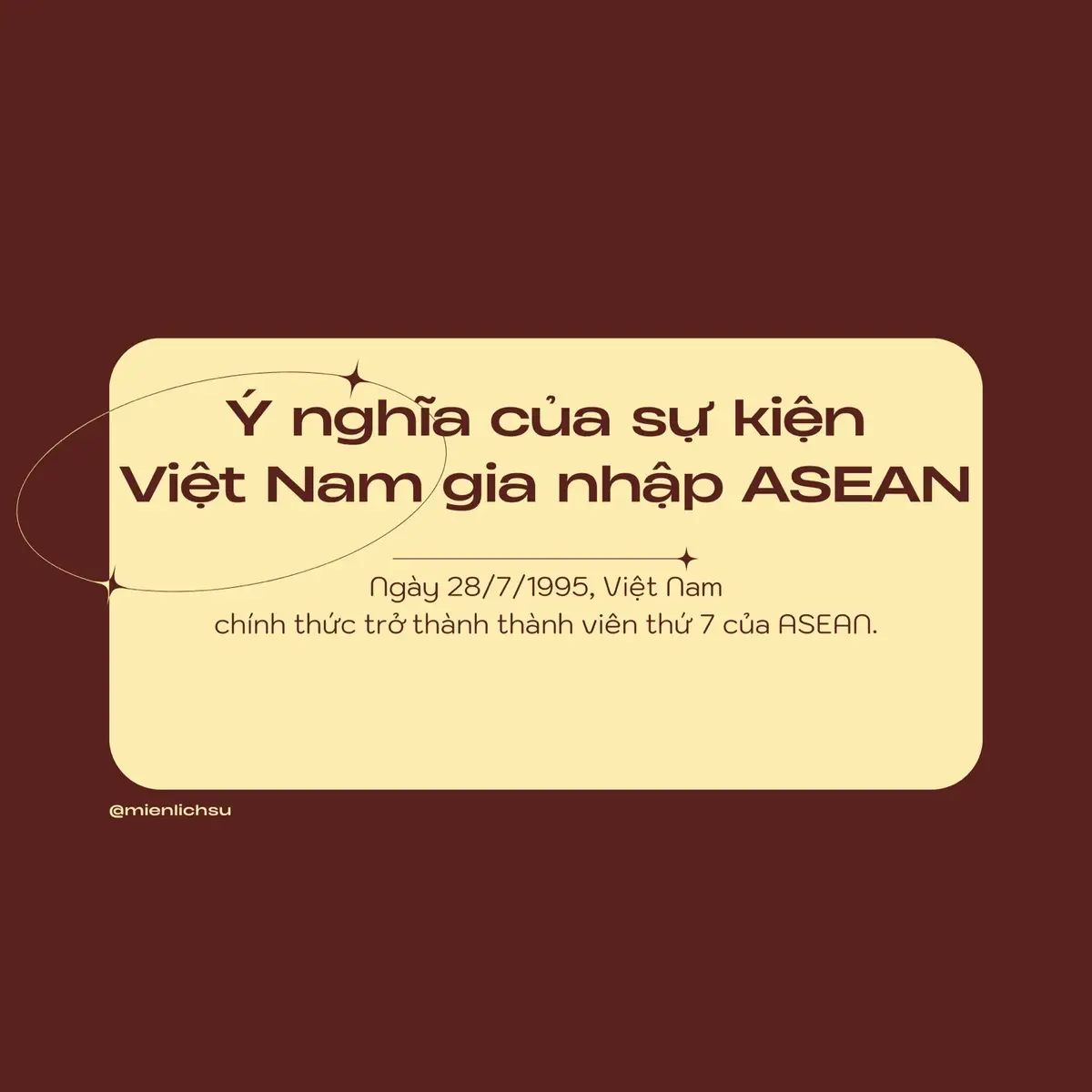 [LSVN - LSTG] - Ý NGHĨA CỦA SỰ KIỆN VIỆT NAM GIA NHẬP ASEAN Đâu là ý nghĩa của sự kiện ngoại giao ngày 28/7/1995 này nhỉ? Cùng Miền tìm hiểu đôi chút nhé ✌🏻 ___ #mienlichsu #History #lichsu #lichsuvietnam #lichsuthegioi #hsgqg #doituyenquocgia #thptqg #fyp #viral #studywithme #LearnOnTikTok