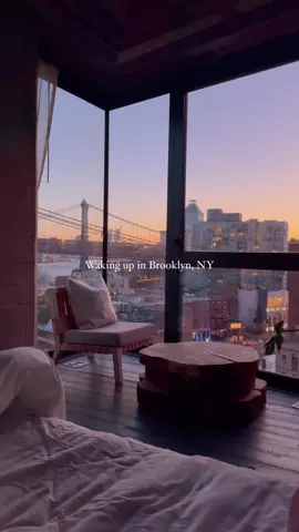 The best place to wale up in. So glad we booked a night in Brooklyn (DUMBO) on our New York trip 🌆 📍 1 Hotel Brooklyn Bridge