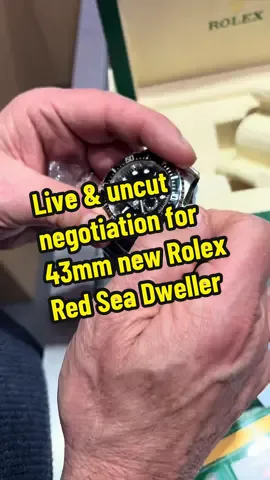 John and Walter negotiate a deal for the new 43mm Rolex Red Sea Dweller #watchtok #business #rolex #luxury #entrepreneur 