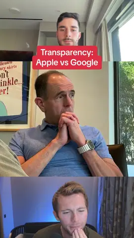 Apple vs Google: Who does transparency better? And what is the cost / benefit of each strategy. #KeithRabois tells #HarryStebbings on #20VC #applevsGoogle #googlevsapple #techwars #techhistory